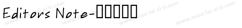 Editors Note字体转换